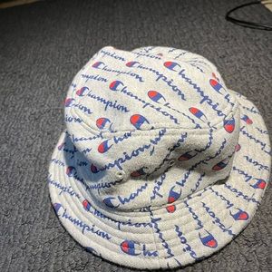 Soft cloth grey champion bucket hat.